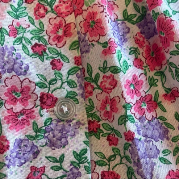 VINTAGE CRADLE TOGS BABY GIRL Floral Embroidered w/ Lace Button Down Top 6-9M - Picture 8 of 9